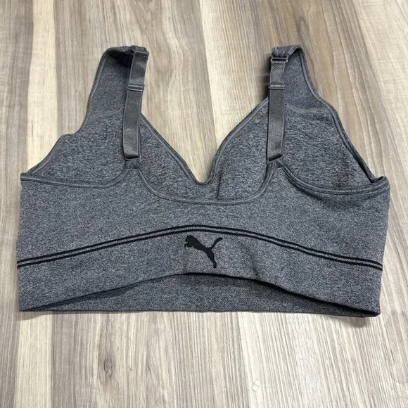PUMA Charcoal Sports Bra size large - Picture 4 of 5